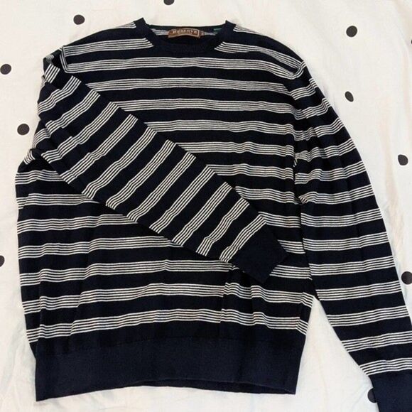 Other - Reserve Patrick James Navy White Stripe Sweater